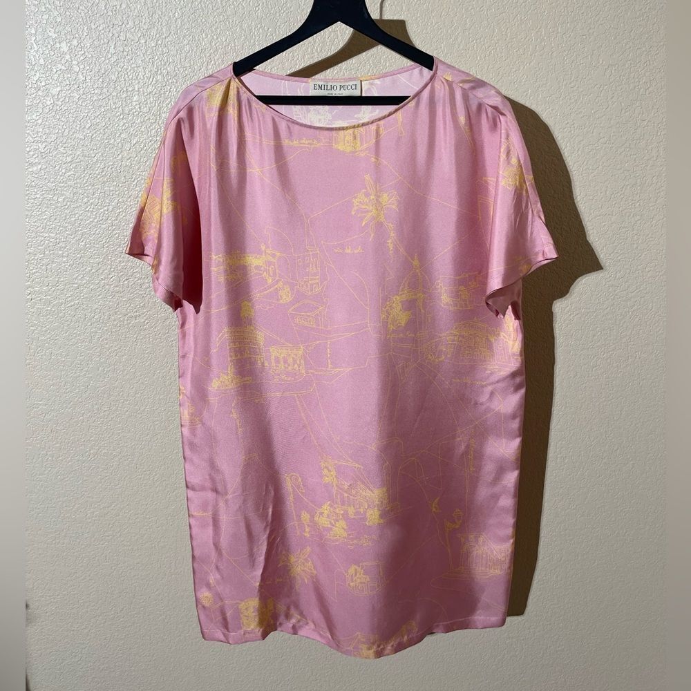 Emilio Pucci Pink and Yellow Tunic Mini Dress